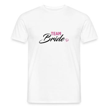 Mariage JGA équipe mariée mariée - T-shirt homme - blanc - Devant - AI Model Male 178 dark (178cm)