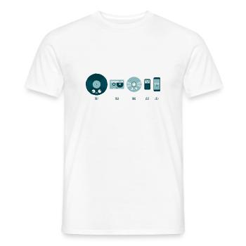 Musikgeschichte - Männer T-Shirt - Weiß - Vorne - AI Model Male 178 dark (178cm)