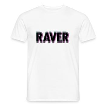 Raver - Männer T-Shirt - Weiß - Vorne - AI Model Male 178 dark (178cm)