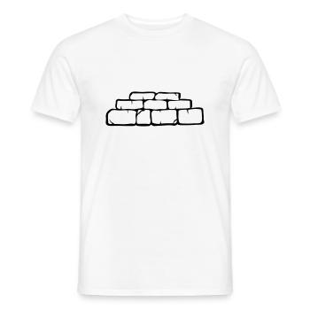 brick wall parpin 1 3 - Men's T-Shirt - white - Front - AI Model Male 178 dark (178cm)