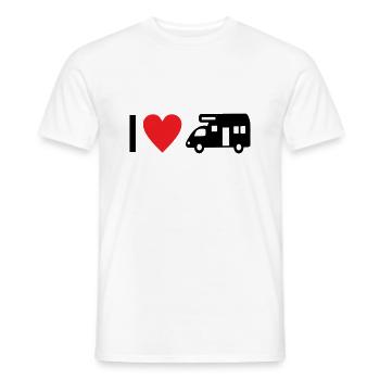 I love Camping - Männer T-Shirt - Weiß - Vorne - AI Model Male 178 dark (178cm)