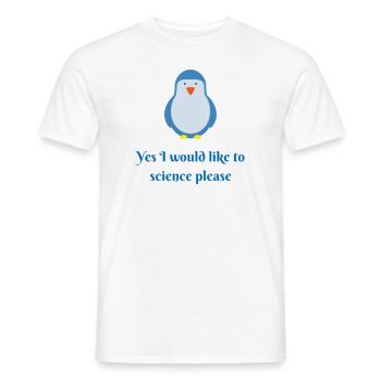 Pingouin Science Science - T-shirt homme - blanc - Devant - AI Model Male 178 dark (178cm)