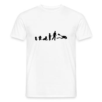 evolution sport plongeur - T-shirt homme - blanc - Devant - AI Model Male 178 dark (178cm)
