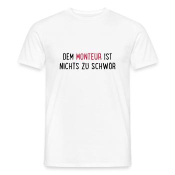 monteur - Männer T-Shirt - Weiß - Vorne - AI Model Male 178 dark (178cm)