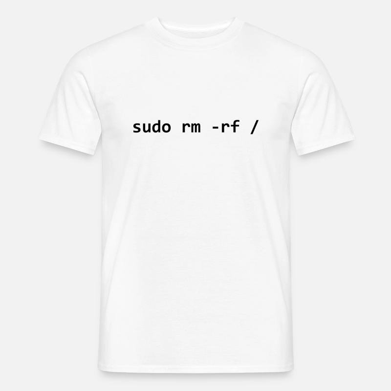 sudo rm rf - Men's T-Shirt - white