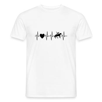 Volti - Battement de coeur - Cheval - T-shirt homme - blanc - Devant - AI Model Male 178 dark (178cm)