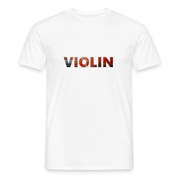 Lettrage de violon | Orchestre de musique violon violon - T-shirt homme - blanc - Devant - AI Model Male 178 dark (178cm)