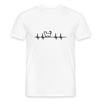 Pouls de chat - T-shirt homme - blanc - Devant - AI Model Male 178 dark (178cm)