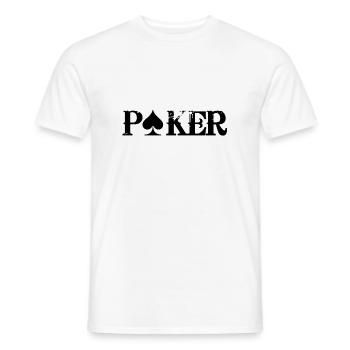 poker - T-shirt homme - blanc - Devant - AI Model Male 178 dark (178cm)