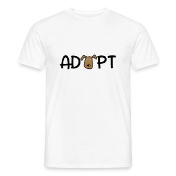 adopter - T-shirt homme - blanc - Devant - AI Model Male 178 dark (178cm)