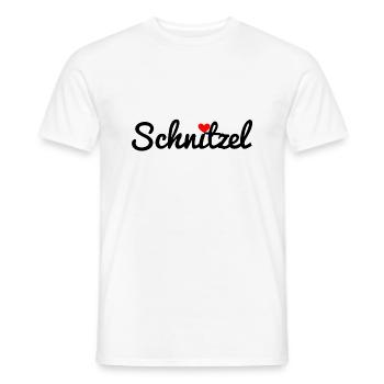 schnitzel - Men's T-Shirt - white - Front - AI Model Male 178 dark (178cm)