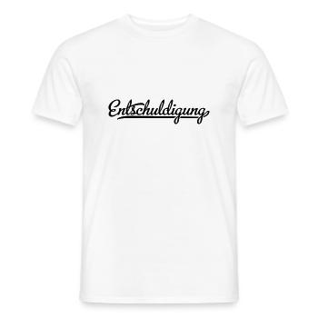 Entschuldigung - Männer T-Shirt - Weiß - Vorne - AI Model Male 178 dark (178cm)