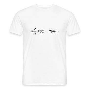 Schrödinger equation - time dependent - black - Men's T-Shirt - white - Front - AI Model Male 178 dark (178cm)