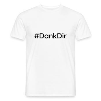 Hashtag Dank Dir Schrift Danke Typografie Geschenk - Männer T-Shirt - Weiß - Vorne - AI Model Male 178 dark (178cm)