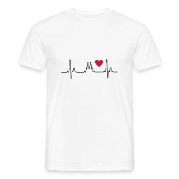 2541614 10819770 Koeln - Männer T-Shirt - Weiß - Vorne - AI Model Male 178 dark (178cm)