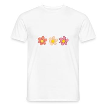 Flowers - Men's T-Shirt - white - Front - AI Model Male 178 dark (178cm)