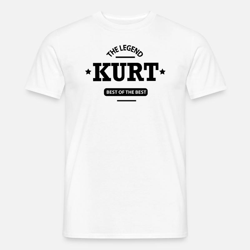 kurt - Männer T-Shirt - Weiß