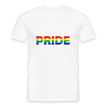 PRIDE - Männer T-Shirt - Weiß - Vorne - AI Model Male 178 dark (178cm)