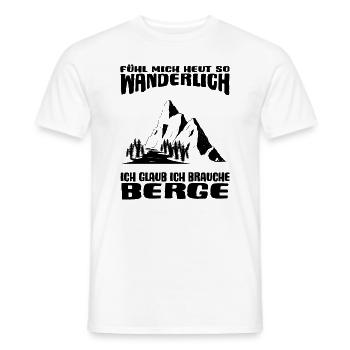 bergwandern wandervoll servus alpin bergwanderung - Männer T-Shirt - Weiß - Vorne - AI Model Male 178 dark (178cm)