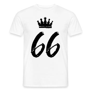 66 Number crown - Men's T-Shirt - white - Front - AI Model Male 178 dark (178cm)