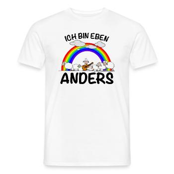 Schaf spielt Gitarre und ist anders - Männer T-Shirt - Weiß - Vorne - AI Model Male 178 dark (178cm)