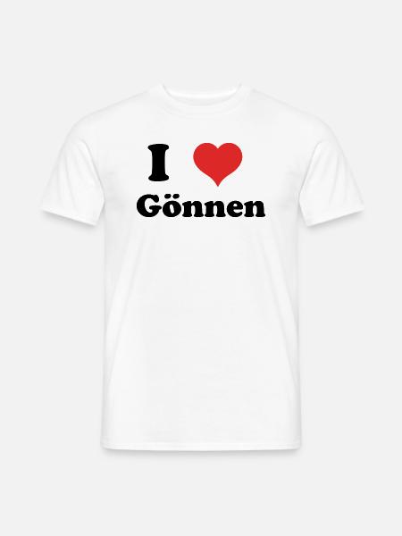 i love Gönnen - Männer T-Shirt - Weiß