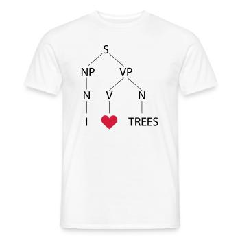 Syntaxbaum - Männer T-Shirt - Weiß - Vorne - AI Model Male 178 dark (178cm)