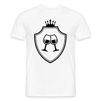 Wein Gläser Wappen - Männer T-Shirt - Weiß - Vorne - AI Model Male 178 dark (178cm)