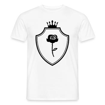Rose Wappen - Männer T-Shirt - Weiß - Vorne - AI Model Male 178 dark (178cm)