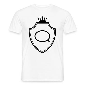 Sprechblase Wappen Kommunikation - Männer T-Shirt - Weiß - Vorne - AI Model Male 178 dark (178cm)