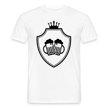 Bierglas Wappen - Männer T-Shirt - Weiß - Vorne - AI Model Male 178 dark (178cm)