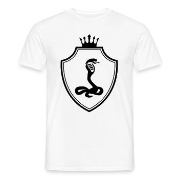 Snake Coat of arms cobra - Men's T-Shirt - white - Front - AI Model Male 178 dark (178cm)