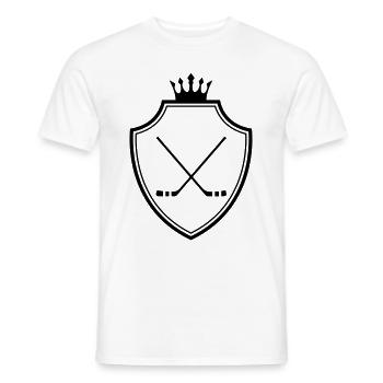 Bâtons de hockey sur glace - T-shirt homme - blanc - Devant - AI Model Male 178 dark (178cm)