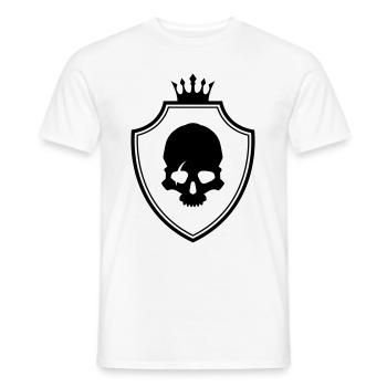 Armoiries du squelette Crâne - T-shirt homme - blanc - Devant - AI Model Male 178 dark (178cm)