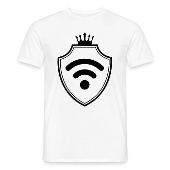 Wi-Fi Internet Coat of Arms - Men's T-Shirt - white - Front - AI Model Male 178 dark (178cm)