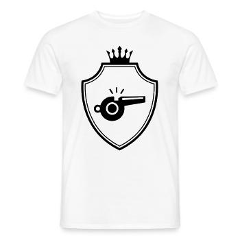 Trillerpfeife Pfeife Wappen - Männer T-Shirt - Weiß - Vorne - AI Model Male 178 dark (178cm)