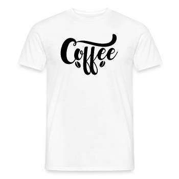Coffee - Männer T-Shirt - Weiß - Vorne - AI Model Male 178 dark (178cm)
