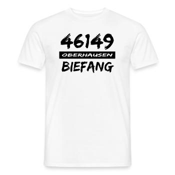 46149 Oberhausen Biefang - Männer T-Shirt - Weiß - Vorne - AI Model Male 178 dark (178cm)