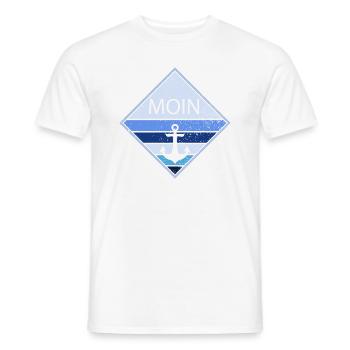 moin blau - Männer T-Shirt - Weiß - Vorne - AI Model Male 178 dark (178cm)