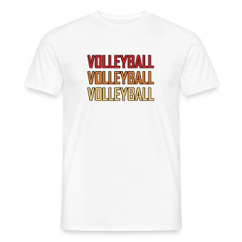 Volleyball Volleyball Volleyball - Men's T-Shirt - white - Front - AI Model Male 178 dark (178cm)