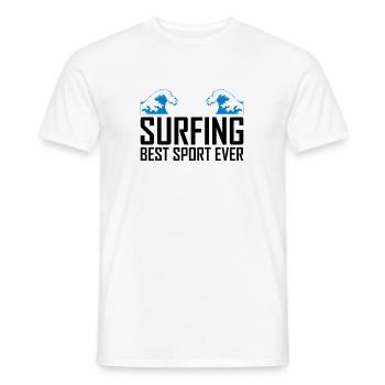 Surfing surfing surfing - Men's T-Shirt - white - Front - AI Model Male 178 dark (178cm)