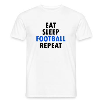 Eat Sleep Football Repeat - T-shirt homme - blanc - Devant - AI Model Male 178 dark (178cm)
