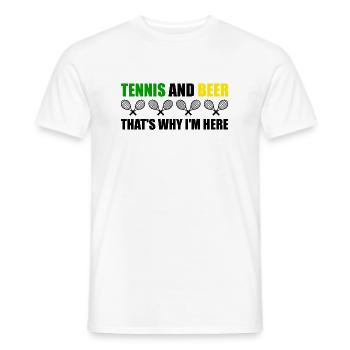 Le tennis - T-shirt homme - blanc - Devant - AI Model Male 178 dark (178cm)