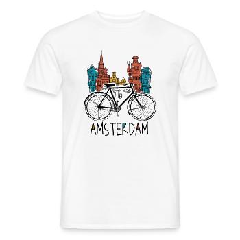 Amsterdam - Men's T-Shirt - white - Front - AI Model Male 178 dark (178cm)