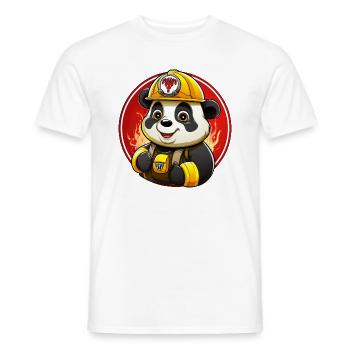 Fire Brigade Panda - Men's T-Shirt - white - Front - AI Model Male 178 dark (178cm)