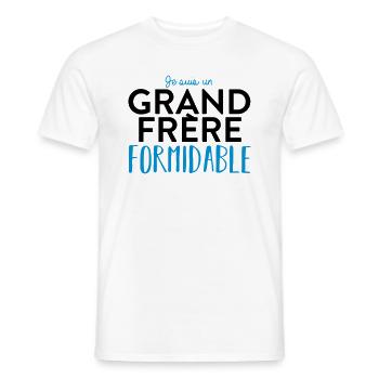 Grand frère formidable - T-shirt homme - blanc - Devant - AI Model Male 178 dark (178cm)