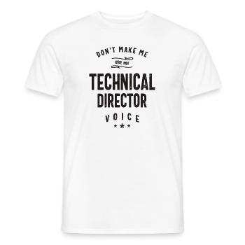 Technical Director Job Occupation Birthday Worker - Men's T-Shirt - white - Front - AI Model Male 178 dark (178cm)