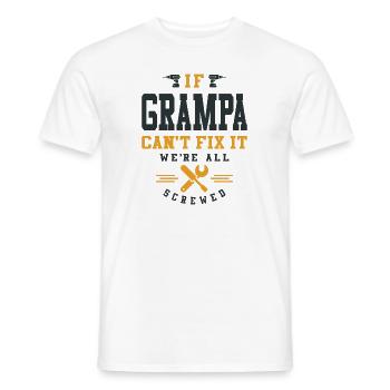 Grand-père a ça - Quand les correctifs de papa échouent - T-shirt homme - blanc - Devant - AI Model Male 178 dark (178cm)
