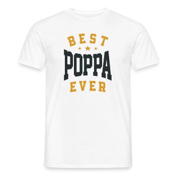 Bester Poppa aller Zeiten - Der ultimative Papa-Witz - Father's - Männer T-Shirt - Weiß - Vorne - AI Model Male 178 dark (178cm)