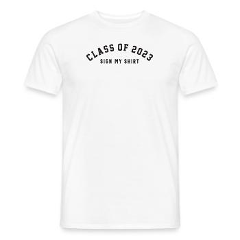 Classe de 2023 Signez ma chemise -Drôle - T-shirt homme - blanc - Devant - AI Model Male 178 dark (178cm)